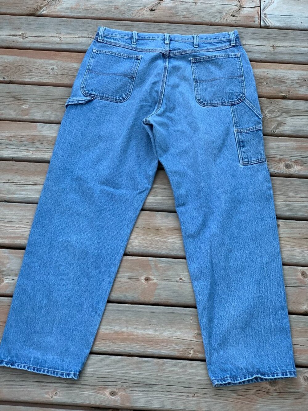 Vintage Y2K Rustler Jeans 38x34 Faded Distressed Denim Carpenter Painter Pants